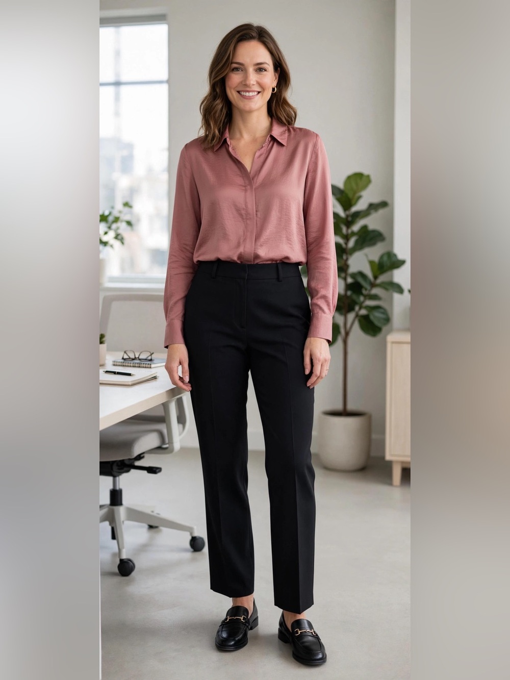 Style & Co. Black Straight-Leg Dress Pants